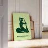 space Do Just Exist Live yoga poster tranquil green gray hues inspiring print perfect wall art thoughtful gift multiple sizes A4 cm A0 home decor today