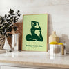space Do Just Exist Live yoga poster tranquil green gray hues inspiring print perfect wall art thoughtful gift multiple sizes A4 cm A0 home decor today