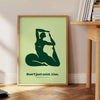 space Do Just Exist Live yoga poster tranquil green gray hues inspiring print perfect wall art thoughtful gift multiple sizes A4 cm A0 home decor today