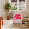 splash positivity space vibrant Do Be A Dick poster groovy pink orange hues wall art thoughtful gift eye print good vibes style decor needs