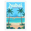 allure Dubai stunning travel poster sophisticated gray blue hues wall art artwork ideal gift enthusiast sizes A4 cm A0 space today