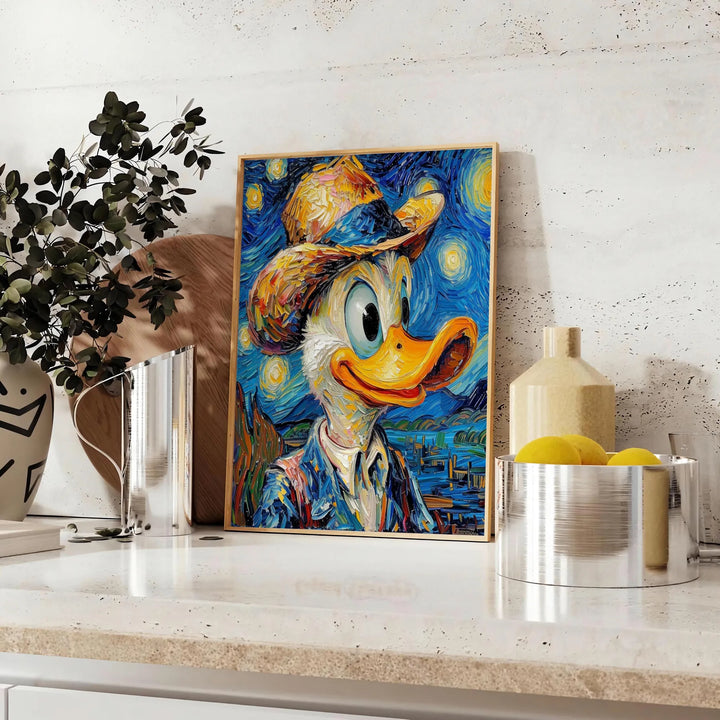 Duck Impressionist Animal Wall Print Travel Poster High Quality Frame Premium Print Home Decor Color