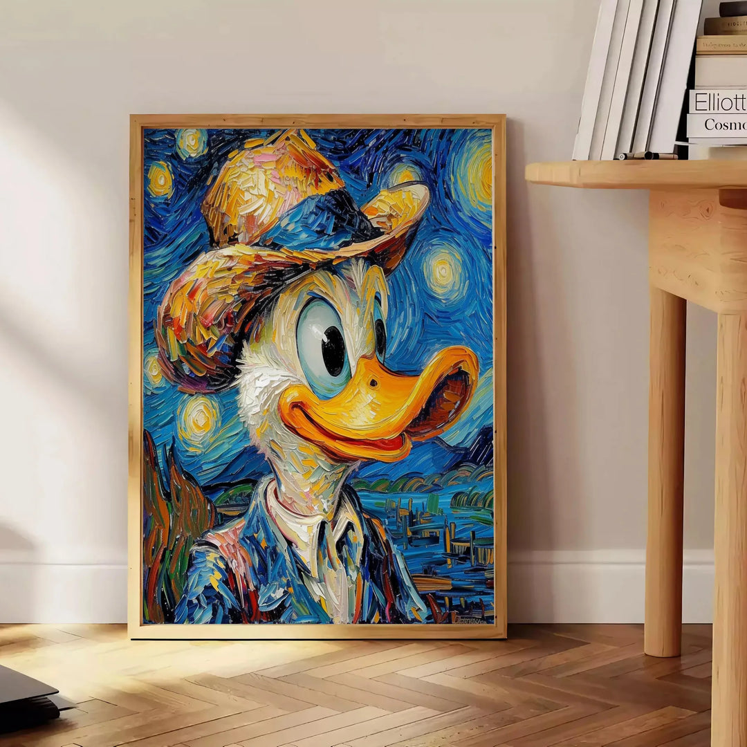 Duck Impressionist Animal Wall Print Travel Poster High Quality Frame Premium Print Home Decor Color