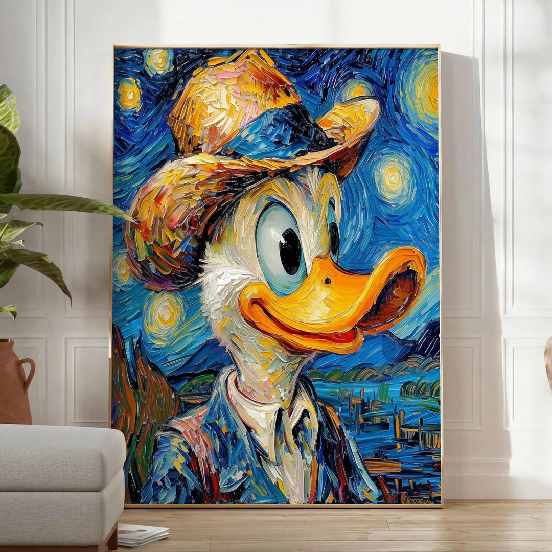 Duck Impressionist Animal Wall Print Travel Poster High Quality Frame Premium Print Home Decor Color