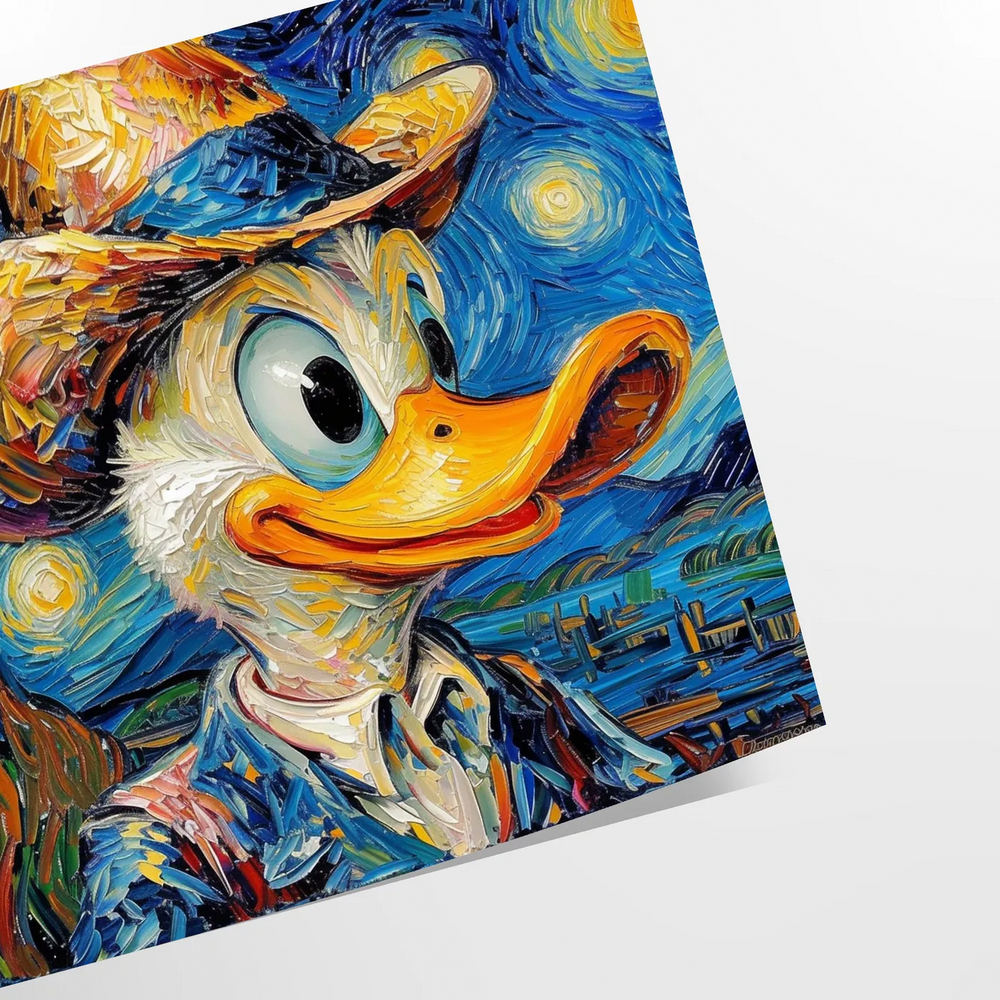 Duck Impressionist Animal Wall Print Travel Poster High Quality Frame Premium Print Home Decor Color