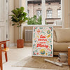 kitchen decor Eat Drink Be Merry poster gray green hues wall art charm joy space perfect gift culinary enthusiasts sizes A4 cm A0