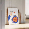 kitchen Eat Spaghetti Forgetti poster vibrant mix yellow orange playful wall art perfect gift pasta lovers food enthusiasts unframed print unique addition space