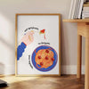 kitchen Eat Spaghetti Forgetti poster vibrant mix yellow orange playful wall art perfect gift pasta lovers food enthusiasts unframed print unique addition space