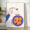 kitchen Eat Spaghetti Forgetti poster vibrant mix yellow orange playful wall art perfect gift pasta lovers food enthusiasts unframed print unique addition space