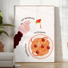 kitchen playful Eat Spaghetti Forgetti poster vibrant yellow soothing gray tones charming wall art perfect unique gift delightful addition space A4 cm A0 sizes