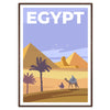 Égypte mystérieuse affiche captivante teintes grises bleues parfait rêves aventure cadeau idéal passionnés voyages version libre