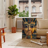 mystique ancient Egyptian art stunning poster green orange hues timeless elegance decor wall unique gift print space unframed ideal style today