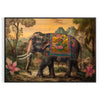 space stunning elephant poster vibrant green yellow hues wall art animal lovers ideal gift sizes A4 cm A0