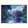 space stunning elephant poster vibrant green blue hues captivating wall art perfect gift room décor A4 cm A0 sizes versatile display options