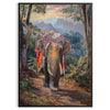 space elephant poster harmonious blend green gray striking wall art perfect unique gift stunning artwork home room enchanting print sizes A4 cm A0