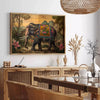 space stunning elephant poster vibrant green yellow hues wall art animal lovers ideal gift sizes A4 cm A0