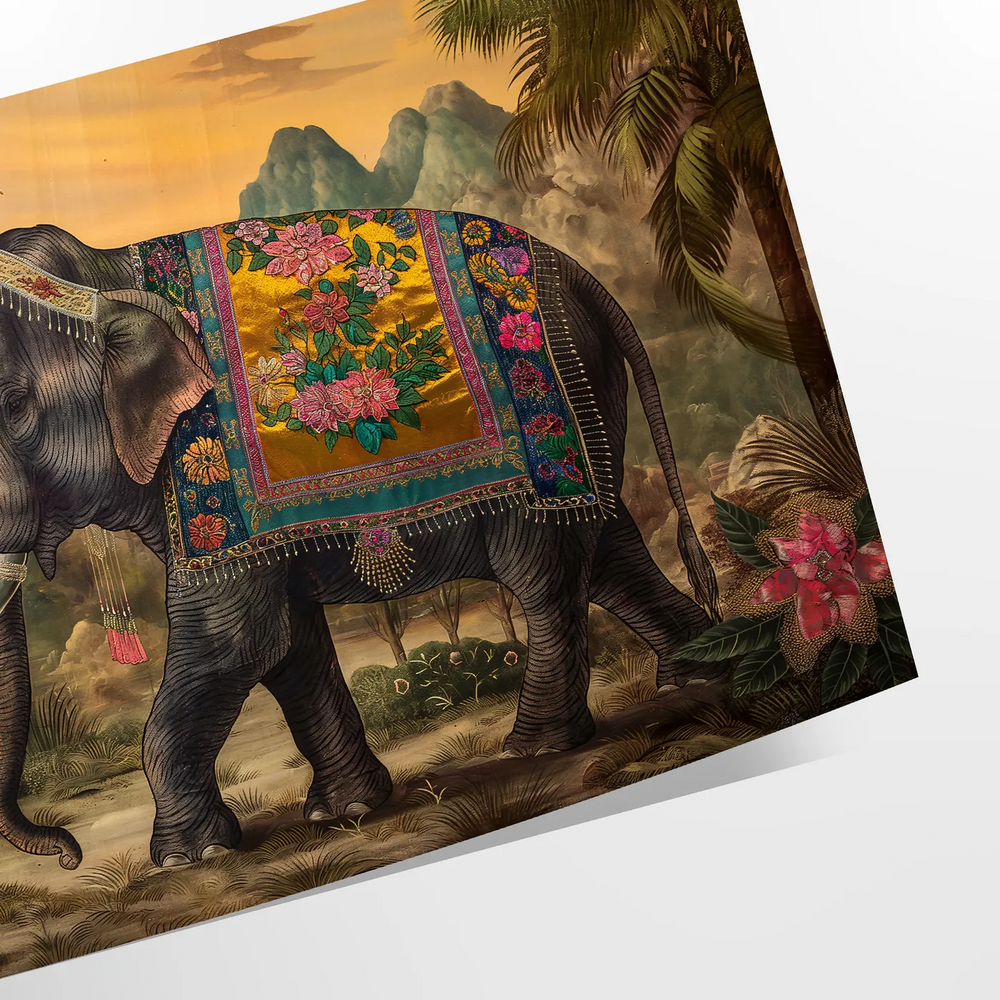 Elephant Animal Art Travel Poster High Quality Frame Premium Print Home Decor Color