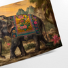 space stunning elephant poster vibrant green yellow hues wall art animal lovers ideal gift sizes A4 cm A0