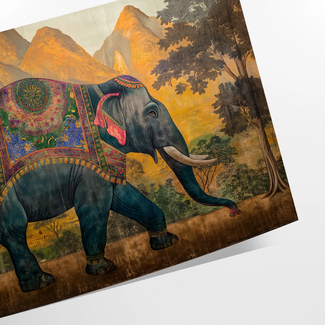 Elephant Animal Print Travel Poster High Quality Frame Premium Print Home Decor Color