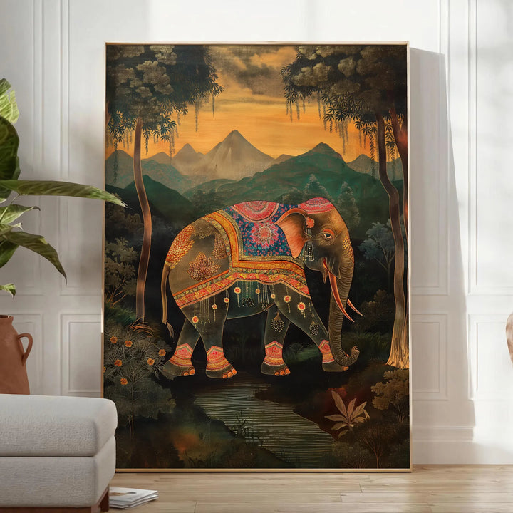 Elephant Animal Wall Art 1 Travel Poster High Quality Frame Premium Print Home Decor Color