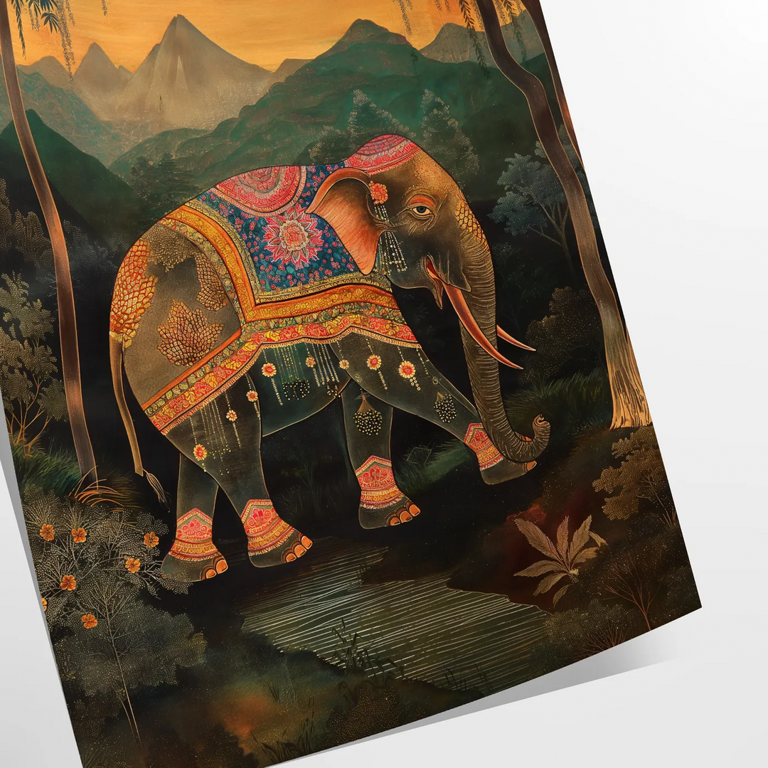 Elephant Animal Wall Art 1 Travel Poster High Quality Frame Premium Print Home Decor Color