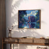 space stunning elephant poster vibrant green blue hues captivating wall art perfect gift room décor A4 cm A0 sizes versatile display options
