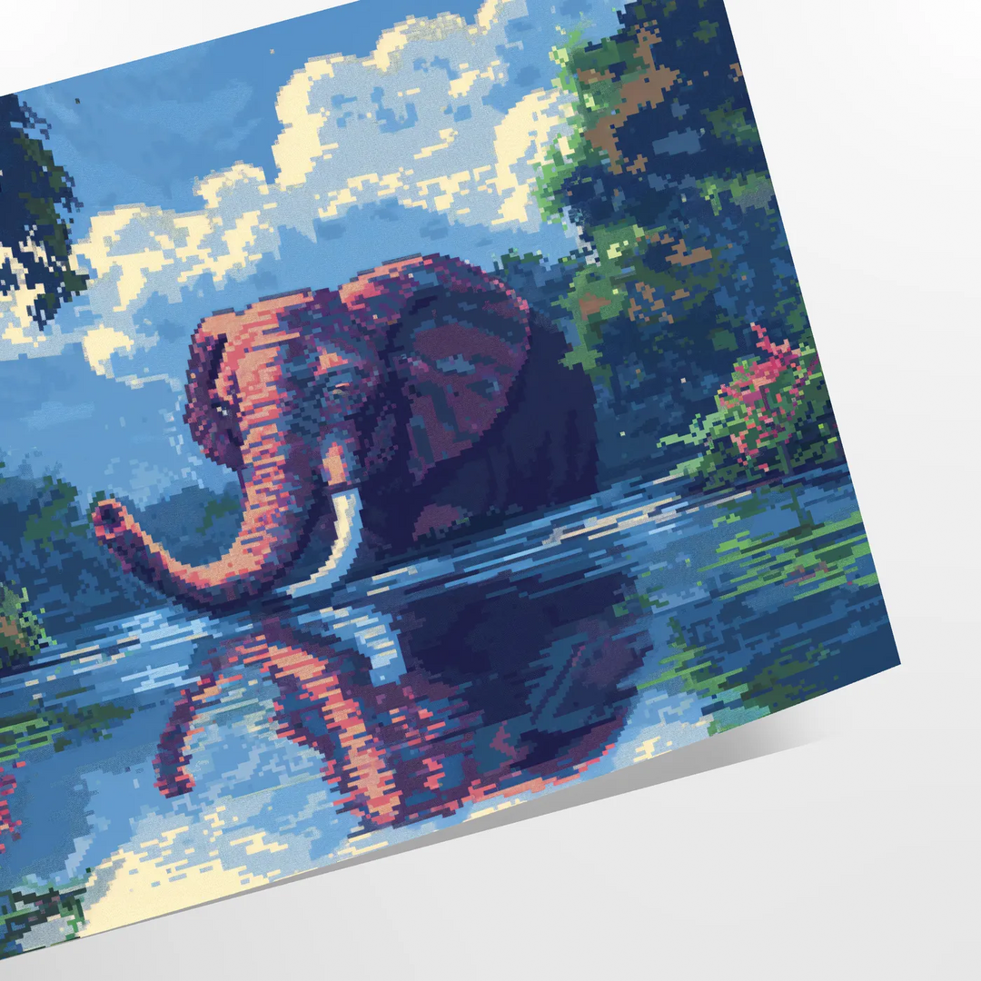 Elephant Animal Wall Art 2 Travel Poster High Quality Frame Premium Print Home Decor Color