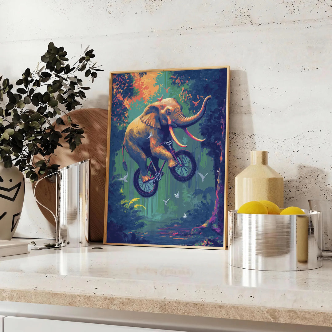 Elephant Wildlife Wall Art 1 Travel Poster High Quality Frame Premium Print Home Decor Color