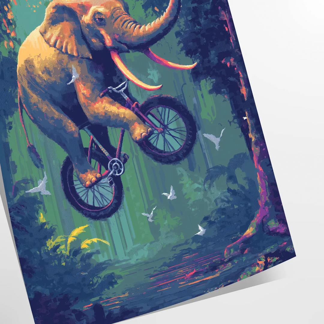 Elephant Wildlife Wall Art 1 Travel Poster High Quality Frame Premium Print Home Decor Color