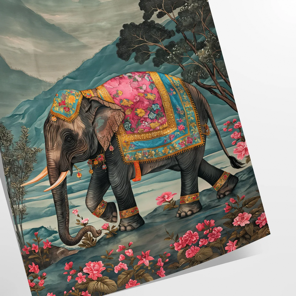 Elephant Wildlife Wall Art Travel Poster High Quality Frame Premium Print Home Decor Color