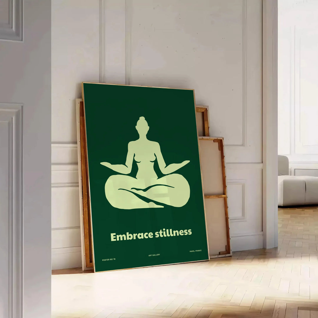 Embrace Stilness Yoga Print Travel Poster High Quality Frame Premium Print Home Decor Color