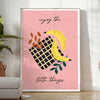 space Enjoy Little Things fruit art poster vibrant yellow hues sleek black background eye wall perfect thoughtful gift charm decor sizes A4 cm A0