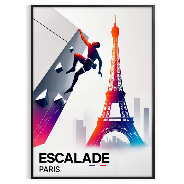 Escalade Paris Poster Travel Poster High Quality Frame Premium Print Home Decor Color