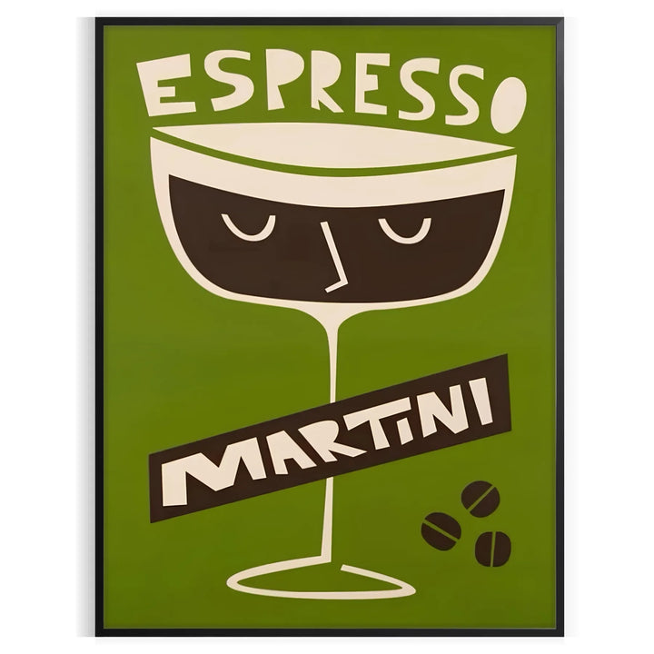 Espresso Martini Cocktail Wall Print Travel Poster High Quality Frame Premium Print Home Decor Color