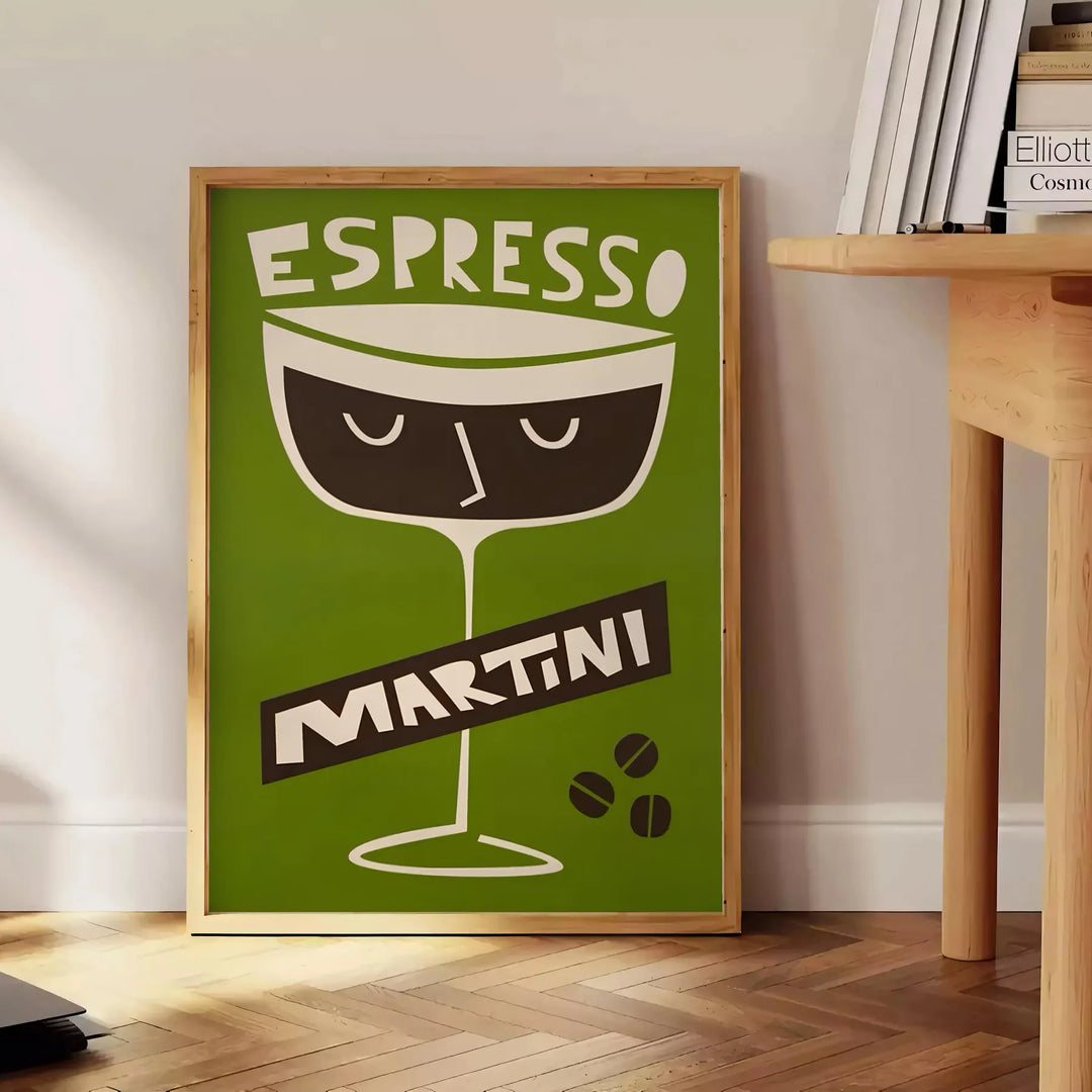 Espresso Martini Cocktail Wall Print Travel Poster High Quality Frame Premium Print Home Decor Color