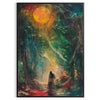 vibrant energy experimental art green orange poster space eye wall unique gift versatile sizes A4 cm A0 decor artwork