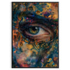 stunning experimental art poster dynamic blend green gray hues unique gift stylish wall piece space various sizes A4 cm A0 walls captivating artwork today