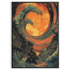 creativity vibrant experimental art poster eye design bold green orange hues perfect space wall unique gift sizes A4 cm A0 walls today