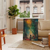 vibrant energy experimental art green orange poster space eye wall unique gift versatile sizes A4 cm A0 decor artwork
