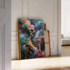 allure experimental art captivating green gray poster striking piece wall unique gift print space modern design ideal addition artwork collection