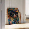 stunning experimental art poster dynamic blend green gray hues unique gift stylish wall piece space various sizes A4 cm A0 walls captivating artwork today