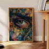 stunning experimental art poster dynamic blend green gray hues unique gift stylish wall piece space various sizes A4 cm A0 walls captivating artwork today