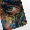 stunning experimental art poster dynamic blend green gray hues unique gift stylish wall piece space various sizes A4 cm A0 walls captivating artwork today
