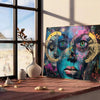 creativity experimental art poster intriguing gray green hues distinctive piece wall unique gift artwork modern flair space frame decor needs