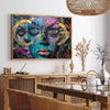 creativity experimental art poster intriguing gray green hues distinctive piece wall unique gift artwork modern flair space frame decor needs