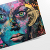creativity experimental art poster intriguing gray green hues distinctive piece wall unique gift artwork modern flair space frame decor needs