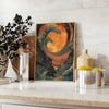 creativity vibrant experimental art poster eye design bold green orange hues perfect space wall unique gift sizes A4 cm A0 walls today