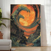 creativity vibrant experimental art poster eye design bold green orange hues perfect space wall unique gift sizes A4 cm A0 walls today