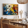 space expressionism art poster shades gray blue unique piece wall perfect gift depth emotion room framed print unframed artwork