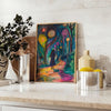 vivid world expressionism striking poster bold green blue hues perfect piece wall art space unique gift lovers today available unmounted print